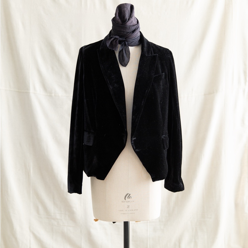 Rachel Zoe Elegant Black Velvet Women's Blazer